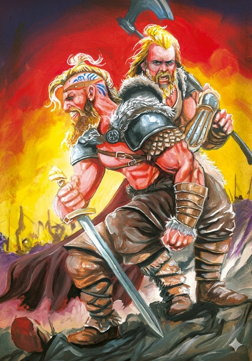 Ilustración de la baraja Bárbaroso